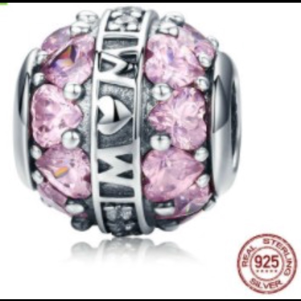 New Sterling Silver MOM Bead Fits Pandora